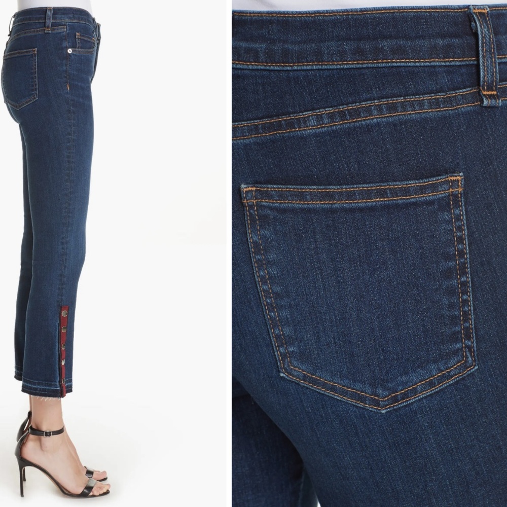 Veronica Beard Button Hem Baby Boot Jeans Size 32 - Picture 2 of 10